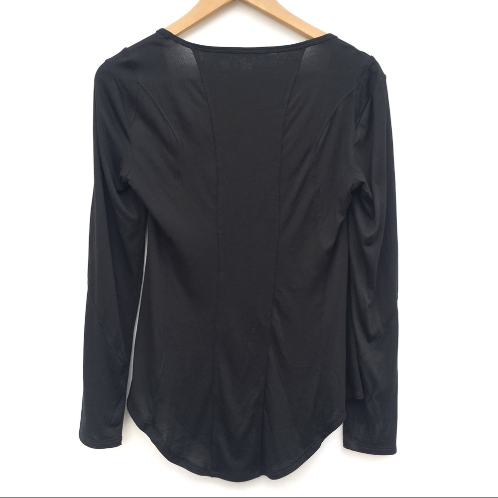 Helmut Lang Modal Seamed Scoop Neck Tee Shirt - Picture 3 of 7